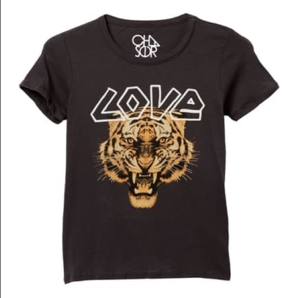 Chaser Love Cat Tee Faded Black Small